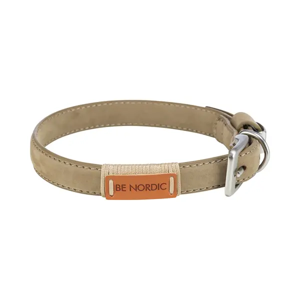 Trixie - Be Nordic Leren Halsband Zand/beige - S thumbnail
