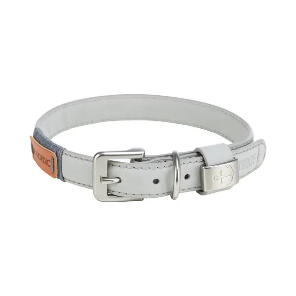 Trixie - Be Nordic Leren Halsband Lichtgrijs - S-M thumbnail