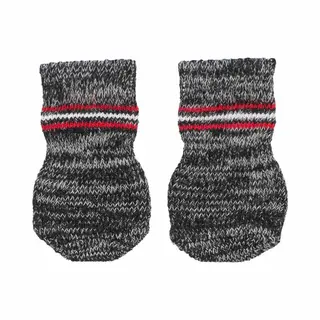 Trixie Hundesocken Xl – 6 Cm Pfotenbreite – 16 Cm Hoch – Anti-Rutsch-Sohle – Baumwolle Mit Elasthan – Bei 30 °C Waschbar – Grau – 19506