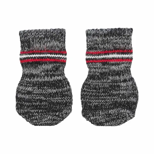Trixie Dog Socks Xl - 6 Cm Paw Width - 16 Cm High - Non-slip Sole - Cotton With Elastane - Washable At 30 °C - Grey - 19506 thumbnail