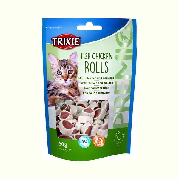 Trixie Premio Fisch Hühnchen Röllchen Kat 50 g thumbnail