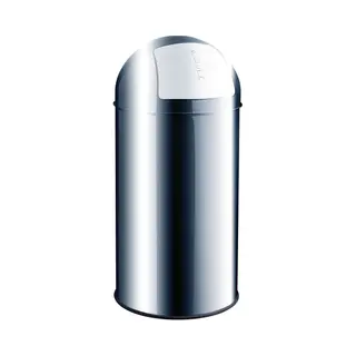Poubelle Helit H2401400 50 L Ronde Acier inoxydable Noir, Gris
