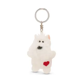 Nici Sleutelhanger Hond Wit Met Hart 5cm