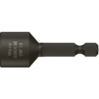 Wera 869/4 M Steckschlüsseleinsätze, Magnetisch, Sw 13, 0 Mm, Länge 50, 0 Mm