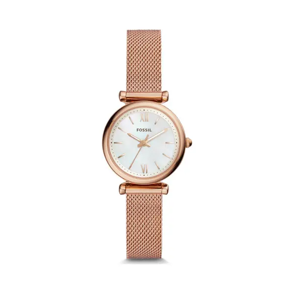Fossil ES4433P Uhr Armbanduhr Weiblich Quarz Rosa-Goldfarben thumbnail