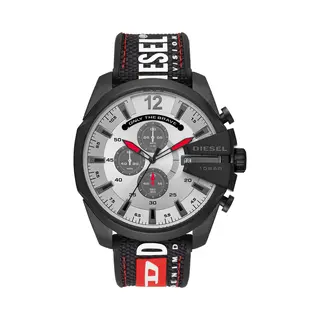Diesel Mega Chief - Heren Horloge - Zwart Met Band