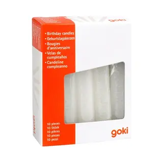 Goki 15051 Kuchenkerze/Wunderkerze Weiß 10 Stück(e)