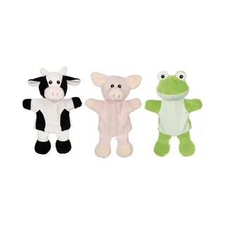 Goki - Handpuppen Kuh Schwein Frosch – Stoff – 50959