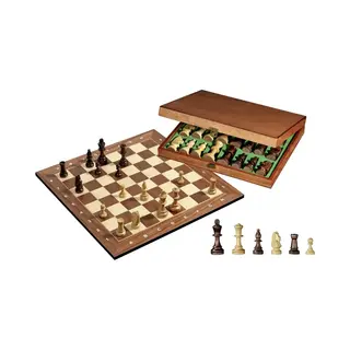 Luxe Toernooi Schaakset (50 X 50cm) – Houten Bord En Staunton Stukken – Philos 2503​