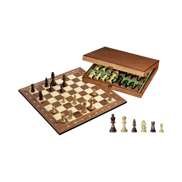 Luxe Toernooi Schaakset (50 X 50cm) – Houten Bord En Staunton Stukken – Philos 2503 thumbnail