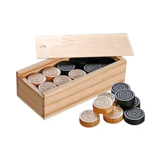Philos Spiel Philos 3052 - Spielsteine Für Dame Und Mühle, 30 Mm, Holz, 2x20 Spi...