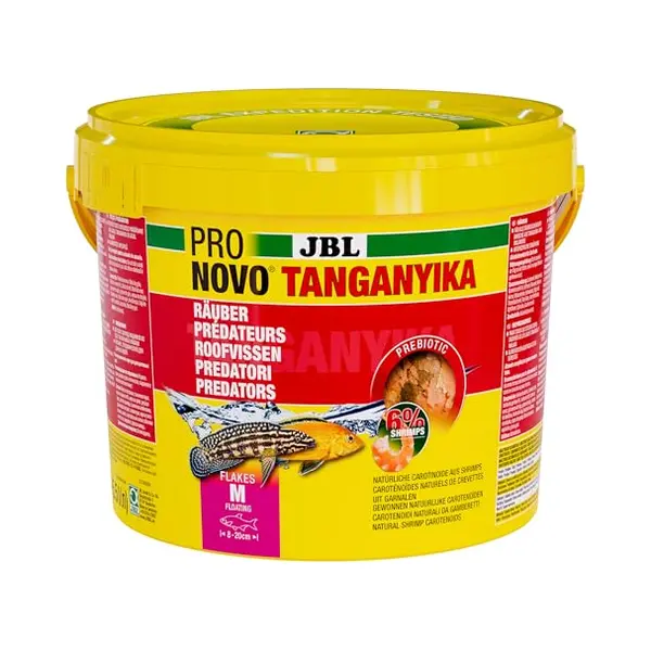 Jbl Pronovo Tanganyika Flakes, Hauptfutter Für Alle Buntbarsche Von 8-20 Cm, Fischfutter-Flocken, Größe M, 5500 Ml thumbnail