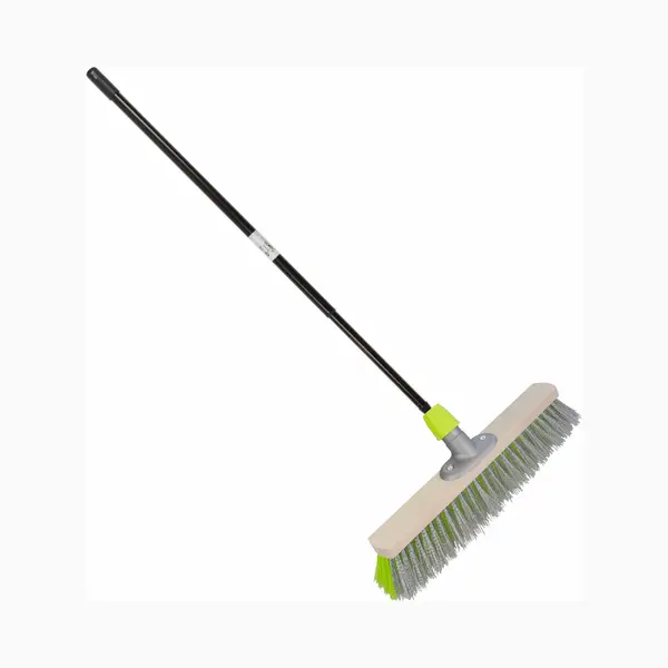 Buemag Bezem Buiten - Met Telescoopsteel - Staaldraad/elaston - 40 Cm - Groen/grijs - Straatbezem thumbnail