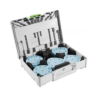 Festool Sys-Stf D125 Gr-Set 125mm Granat Sanding Discs & Systainer Case