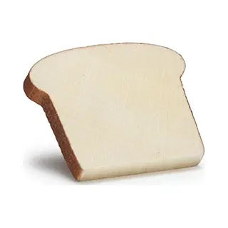 Erzi 13010 Toastbrotscheibe Aus Holz, Kaufladenartikel Für Kinder, Rollenspiele