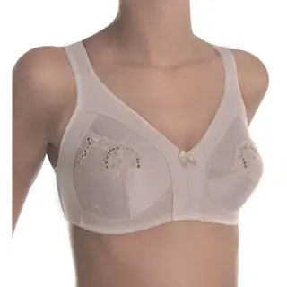 Sassa Damen Softschalen Bh Soft Funktion, Einfarbig, Gr. 95D, Weiß (Puder 00400)