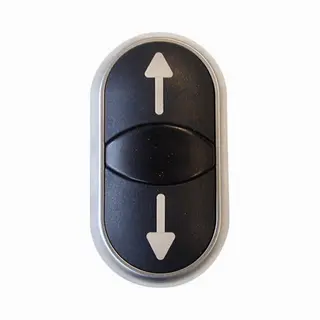 Eaton M22-Ddl-S-X7/X7 push-button panel Black, Chrome