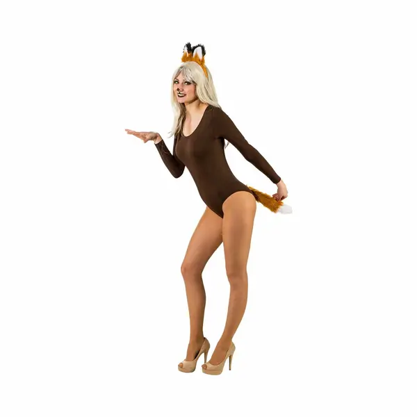 Orlob Verkleed Accessoire Set - Vos - 2-delig - Bruin - Polyester - Carnaval Verkleedkleding thumbnail