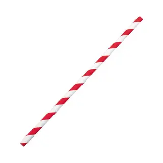 Papieren Rietjes 100% Biologisch Afbreekbaar Wegwerp Rood/wit Gestreept 100 Stuks - Plastic Vrij!