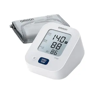 Omron Oberarm-Blutdruckmessgerät "X2 Essential, M-Manschette (22-32cm), erkennt Unregelmäßige Herzschläge" Klinsich Validiert, Präzise,