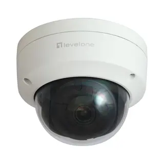 LevelOne Gemini Feste-Dom-Ip-Netzwerk-Kamera, 2 Megapixel, H.265, Vandalensicher, 802.3af PoE, Innen / Außen