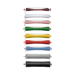 Comair Germany Comair 12 Stuks Krulspelden, 14 Mm Lang, 90 Mm Lang, Met Elastiek, Lichtgrijs, 12 Stuks