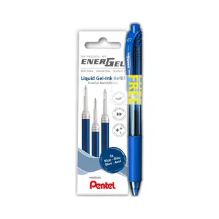 Pentel Energel Gelschrijvervulling LR7 - 0.7mm - Blauw - 3 Stuks