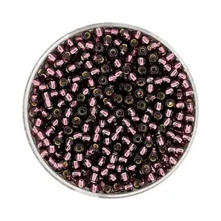 Pracht Creatives Hobby 9275-4 Rocailles Donkerlila Zilveren Kern 2.6mm