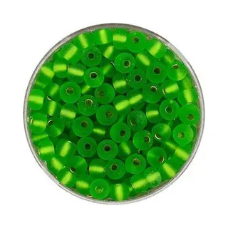 Pracht Creatives Hobby 9564-054 Rocailles Groen Mat Zilverkern 4.5mm