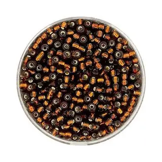Pracht Creatives Hobby 9359-4 Rocailles Donkerbruin Zilveren Kern 2.6mm