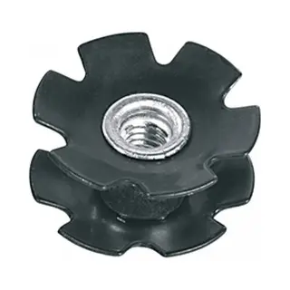 Balhoofdplug Ster One Time 1 Inch Aluminium Zwart