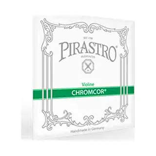 Pirastro Chromcor Violin String Set 4/4, Medium Gauge Ball End, Premium Synthetic Strings With Steel Core Wound With Chrome Steel, Replacement
