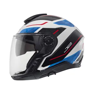 Schuberth J2 Sigma Wit Blauw Rood Jethelm - Maat S - Helm