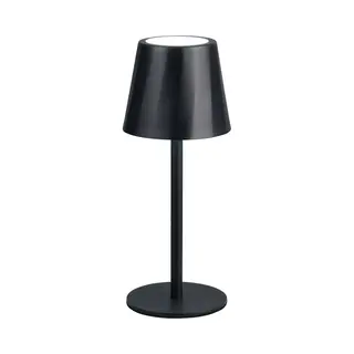 Trio Akku Außen Tischleuchte Nachttischlampe Led Leselampe Schwarz Touchdimmer H 21cm