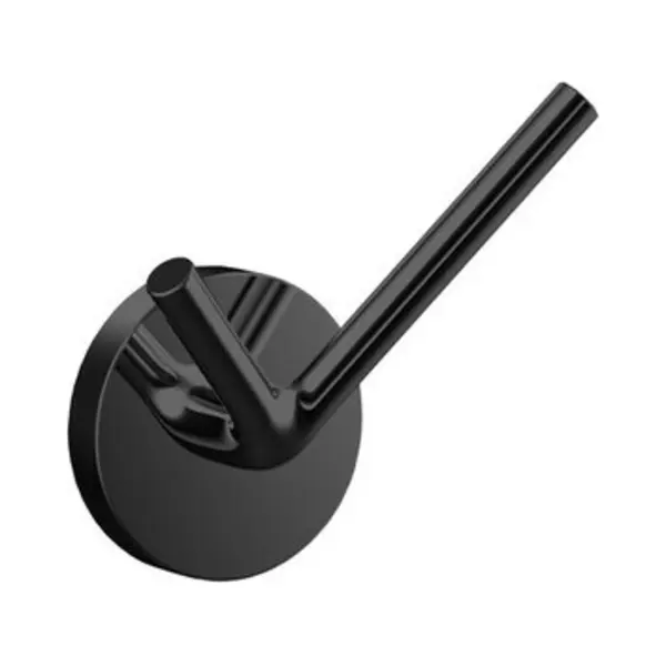Emco Round Handdoekhaak - 4x4cm - Dubbel - Zwart thumbnail