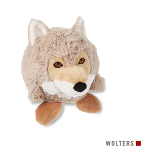 Wolters Cat & Dog Knuffel Hond - Pluche Hondenspeelgoed - Wolf Knuffel- Pluche Bal - Hondenspeelgoed Zacht - Zachte Bal - Geen Piepers