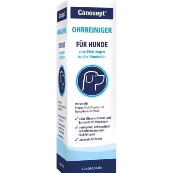 Canosept Dog Ear Cleaner 125ml - Dog Antiseptic Dropper Opening - Dog Ear Cleaner Solution - Dog Ear Drops - Dog Ear Wash - Reduces Itching - thumbnail