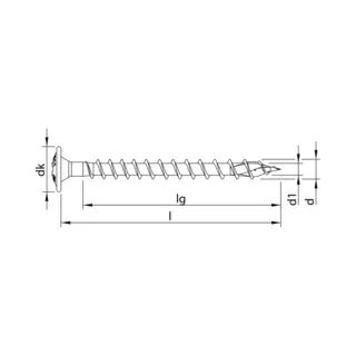 Heco Topix+ Achterwandschroef 4x40 Pozidrive2 - Verzinkt - 500 Stuks