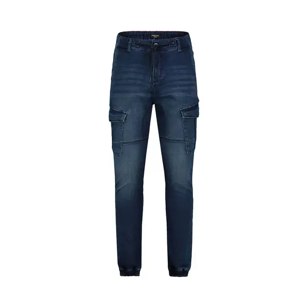 Sublevel Herren Jogger Jeans Mit Gummibund Und Cargotaschen, Farben, Blau-3, Größe Jeans, 32W thumbnail