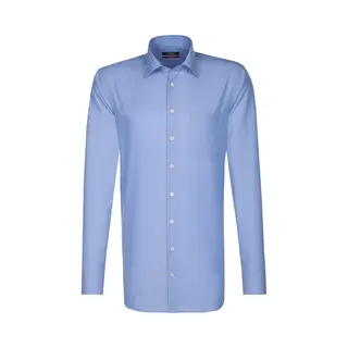 Seidensticker Herren Mens Regular Longsleeve Cotton Business Shirt, Mittelblau(003000), 44 Eu