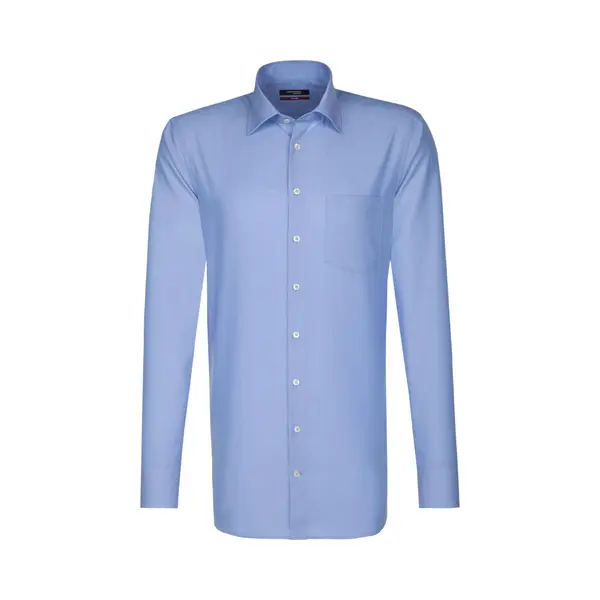 Seidensticker Herren Mens Regular Longsleeve Cotton Business Shirt, Mittelblau(003000), 44 Eu thumbnail