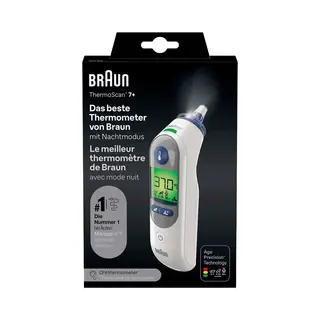 Braun Fieberthermometer ThermoScan 7 IRT6525WE, Vorgewärmte Meßspitze