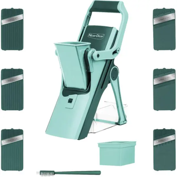 Genius Nicer Dicer Mando Set 12-tlg. Schneidemaschine Manuell Grün thumbnail