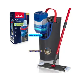 Vileda 4023103251540 mop/dweil Microvezel 1200 ml Nat Zwart, Blauw