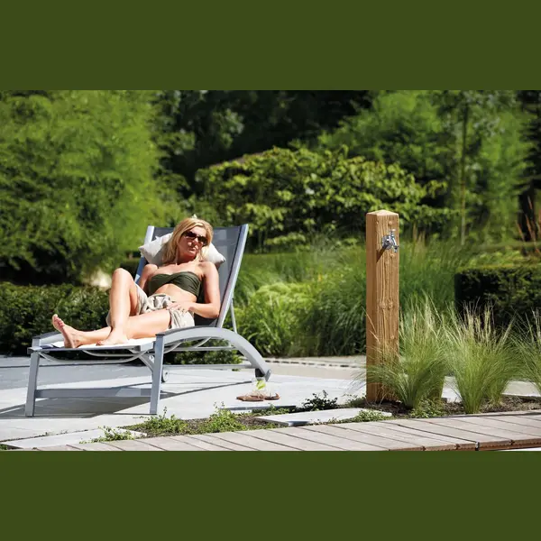 Garantia Wood Watertapzuil Lightwood Incl. Chroom-aftapkraan thumbnail