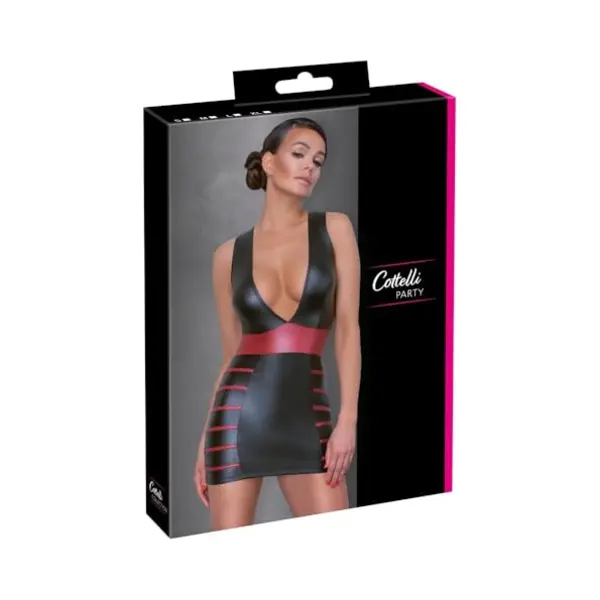 Cottelli Collection Jurk Black/red Xl thumbnail