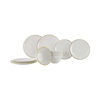 Gimex Linea Line Servies - 12-Delig - Melamine - Goud