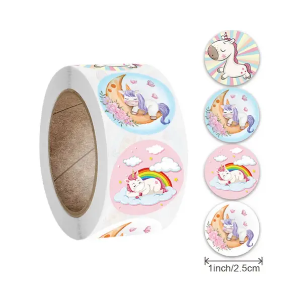 Unicorn Stickers - Beloningsstickers - Stickers Voor Kinderen - Beloningssysteem - Stickerrol - Schoolspullen - Onderwijs - Stickervellen thumbnail