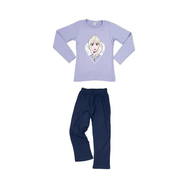Disney Frozen Pyjama - Elsa - Katoen - Lila/navy - Maat 122/128 thumbnail
