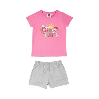 Paw Patrol Pyjama / Shortama - Roze / Grijs - Katoen - Maat 110/116